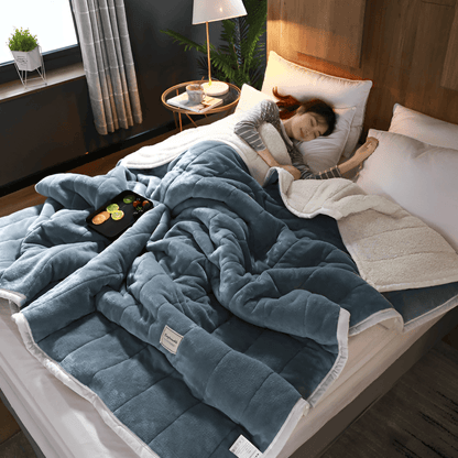 Miękki koc sherpa fleece ciepły do salonu