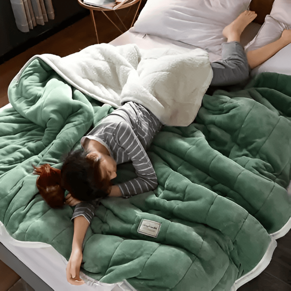 Miękki koc sherpa fleece ciepły do salonu