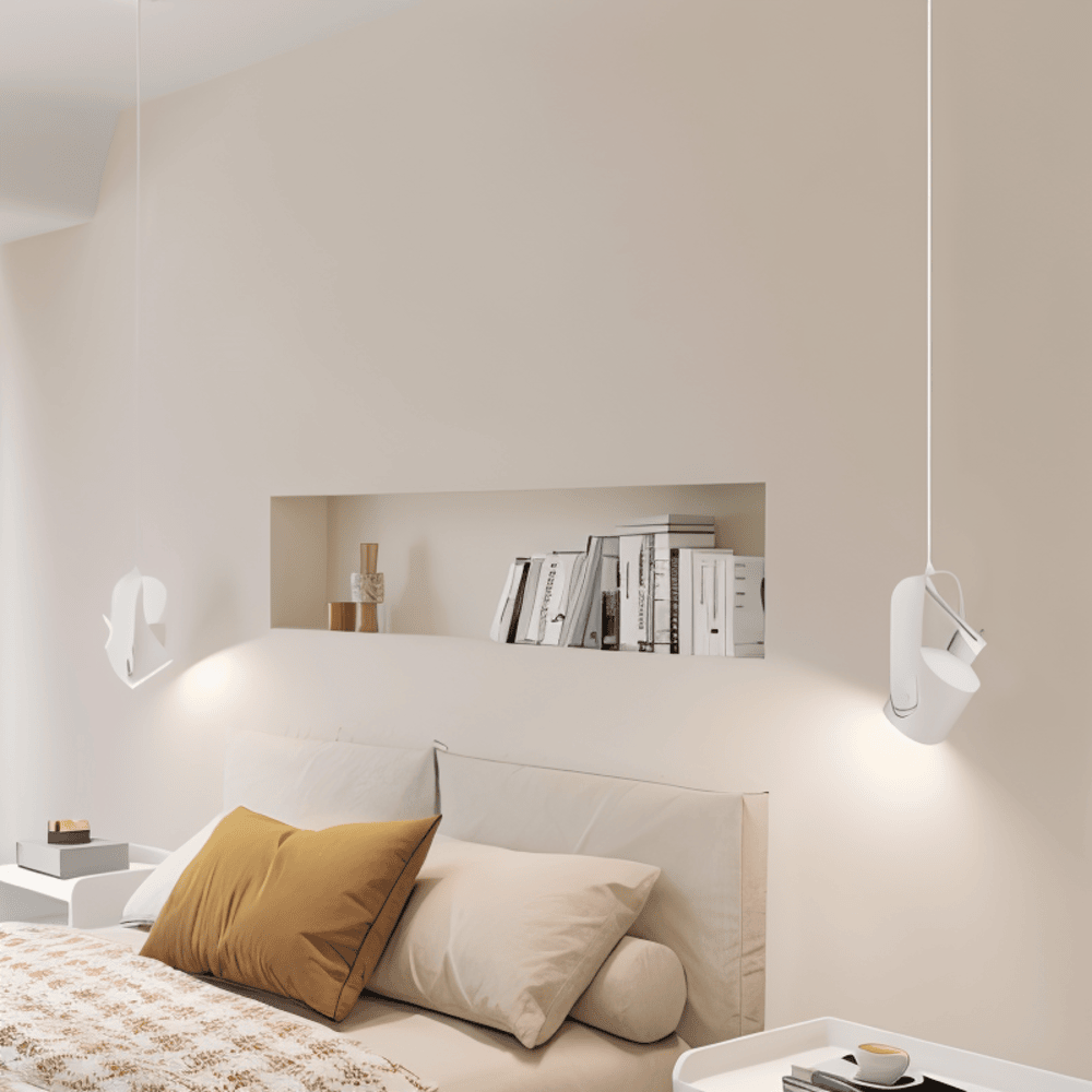 Lampa wisząca metalowa regulowana z detalem drewnianym