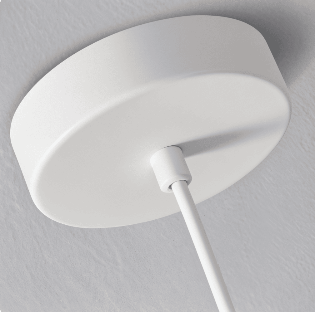 Lampa wisząca metalowa regulowana z detalem drewnianym