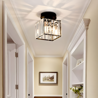 Lampa sufitowa z kryształami E27 minimalistyczna