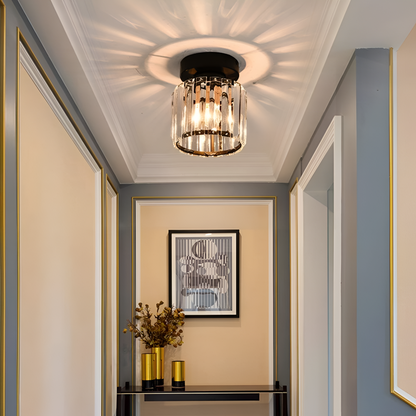 Lampa sufitowa z kryształami E27 minimalistyczna