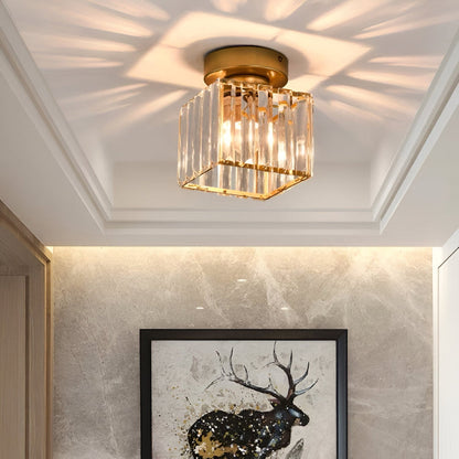 Lampa sufitowa z kryształami E27 minimalistyczna