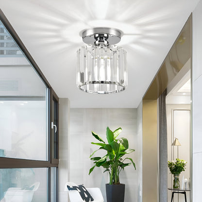 Lampa sufitowa z kryształami E27 minimalistyczna