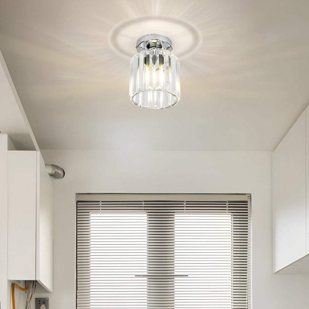 Lampa sufitowa z kryształami E27 minimalistyczna