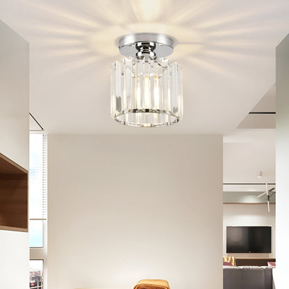 Lampa sufitowa z kryształami E27 minimalistyczna