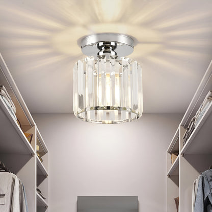Lampa sufitowa z kryształami E27 minimalistyczna