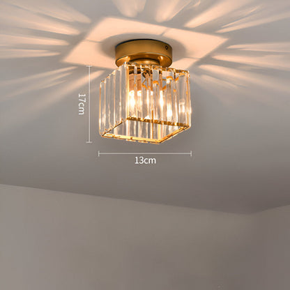 Lampa sufitowa z kryształami E27 minimalistyczna