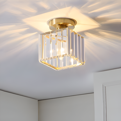 Lampa sufitowa z kryształami E27 minimalistyczna