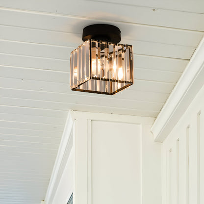 Lampa sufitowa z kryształami E27 minimalistyczna