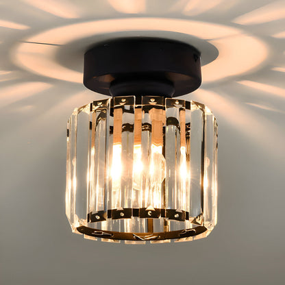 Lampa sufitowa z kryształami E27 minimalistyczna