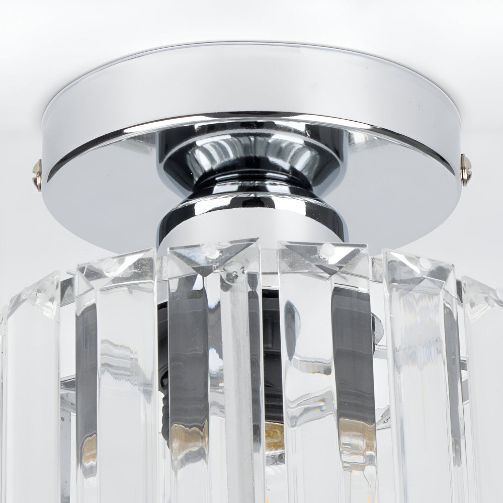 Lampa sufitowa z kryształami E27 minimalistyczna