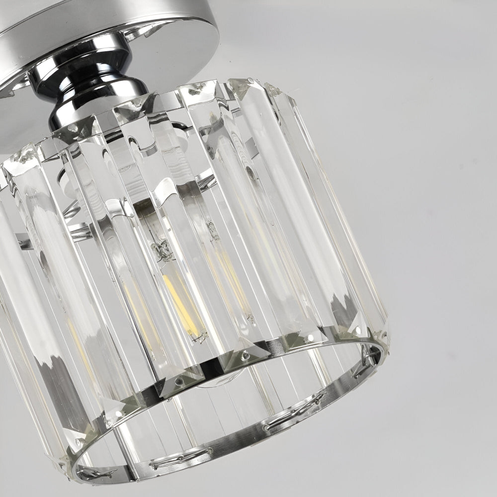 Lampa sufitowa z kryształami E27 minimalistyczna