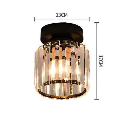 Lampa sufitowa z kryształami E27 minimalistyczna
