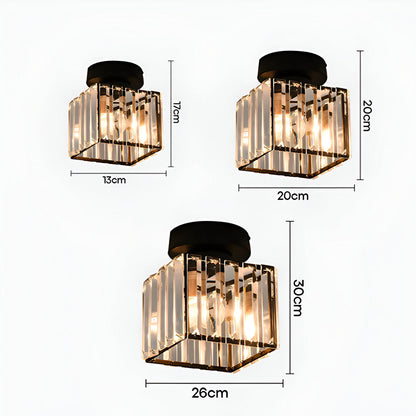Lampa sufitowa z kryształami E27 minimalistyczna