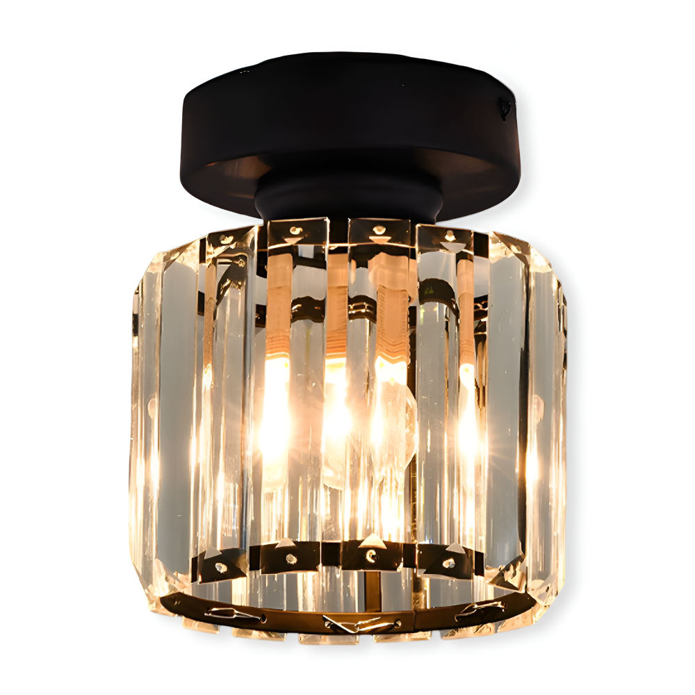 Lampa sufitowa z kryształami E27 minimalistyczna