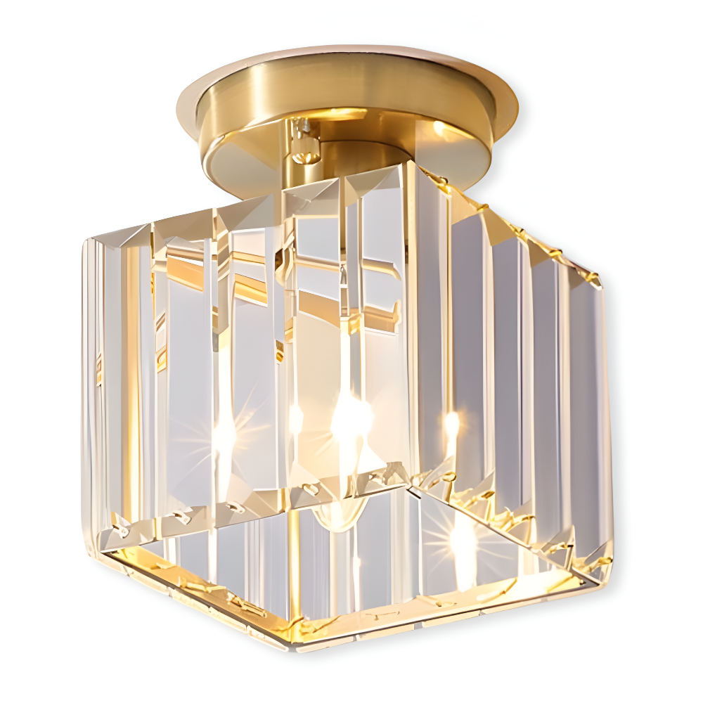 Lampa sufitowa z kryształami E27 minimalistyczna