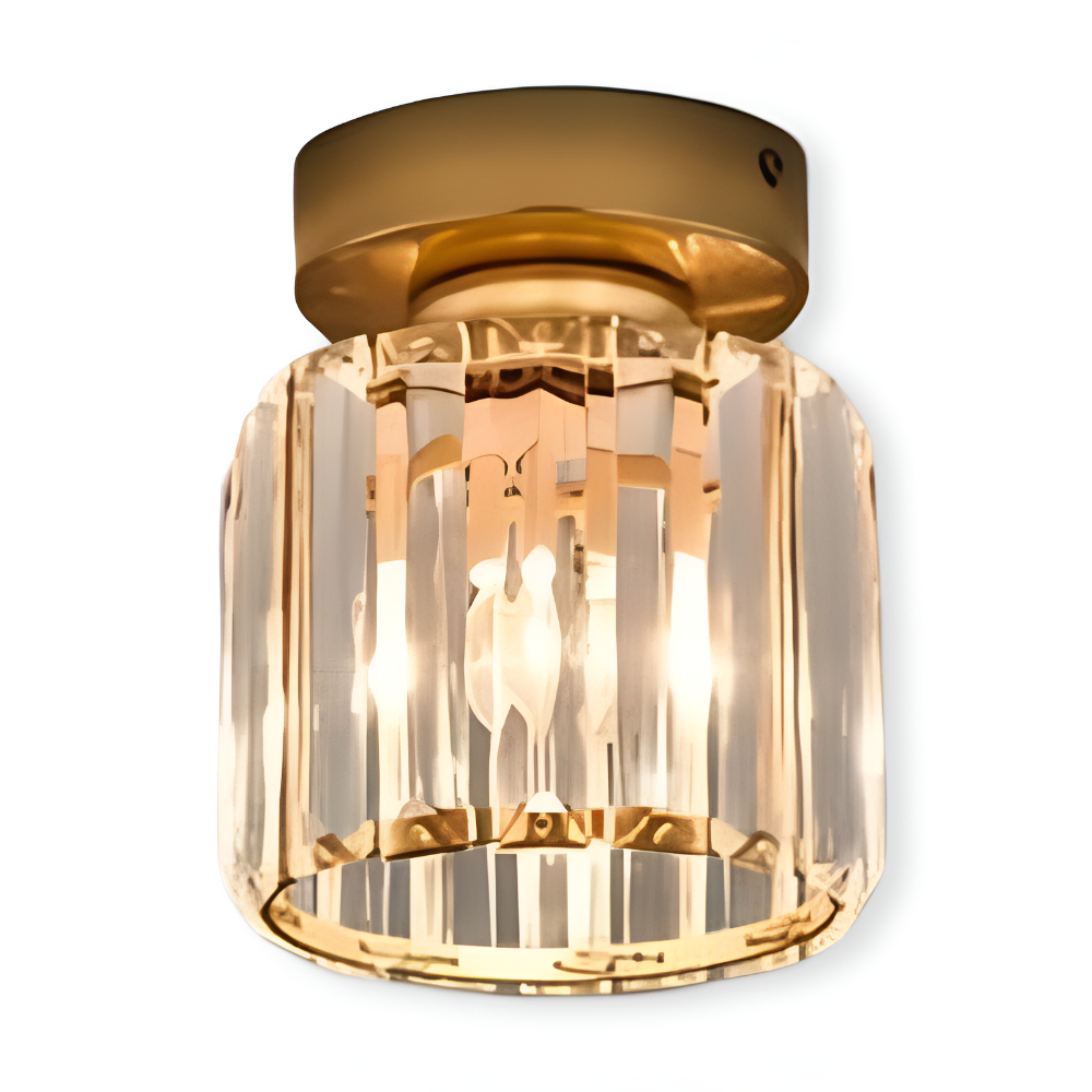 Lampa sufitowa z kryształami E27 minimalistyczna