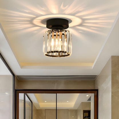 Lampa sufitowa z kryształami E27 minimalistyczna