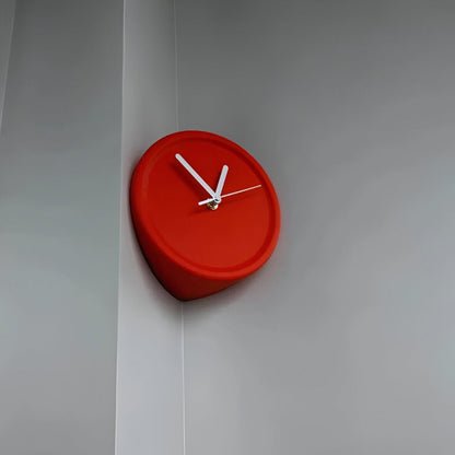 Cichy zegar ścienny narożny 3D minimalistyczny 30 cm