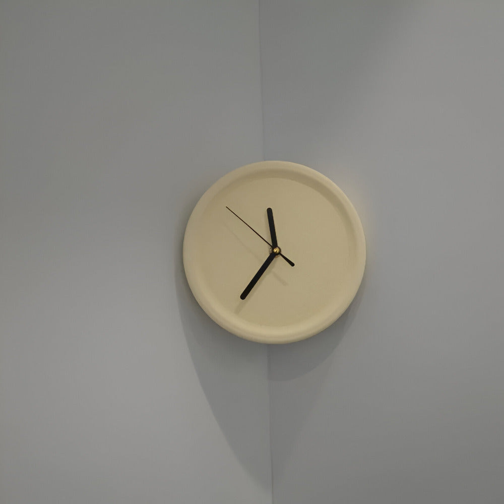 Cichy zegar ścienny narożny 3D minimalistyczny 30 cm