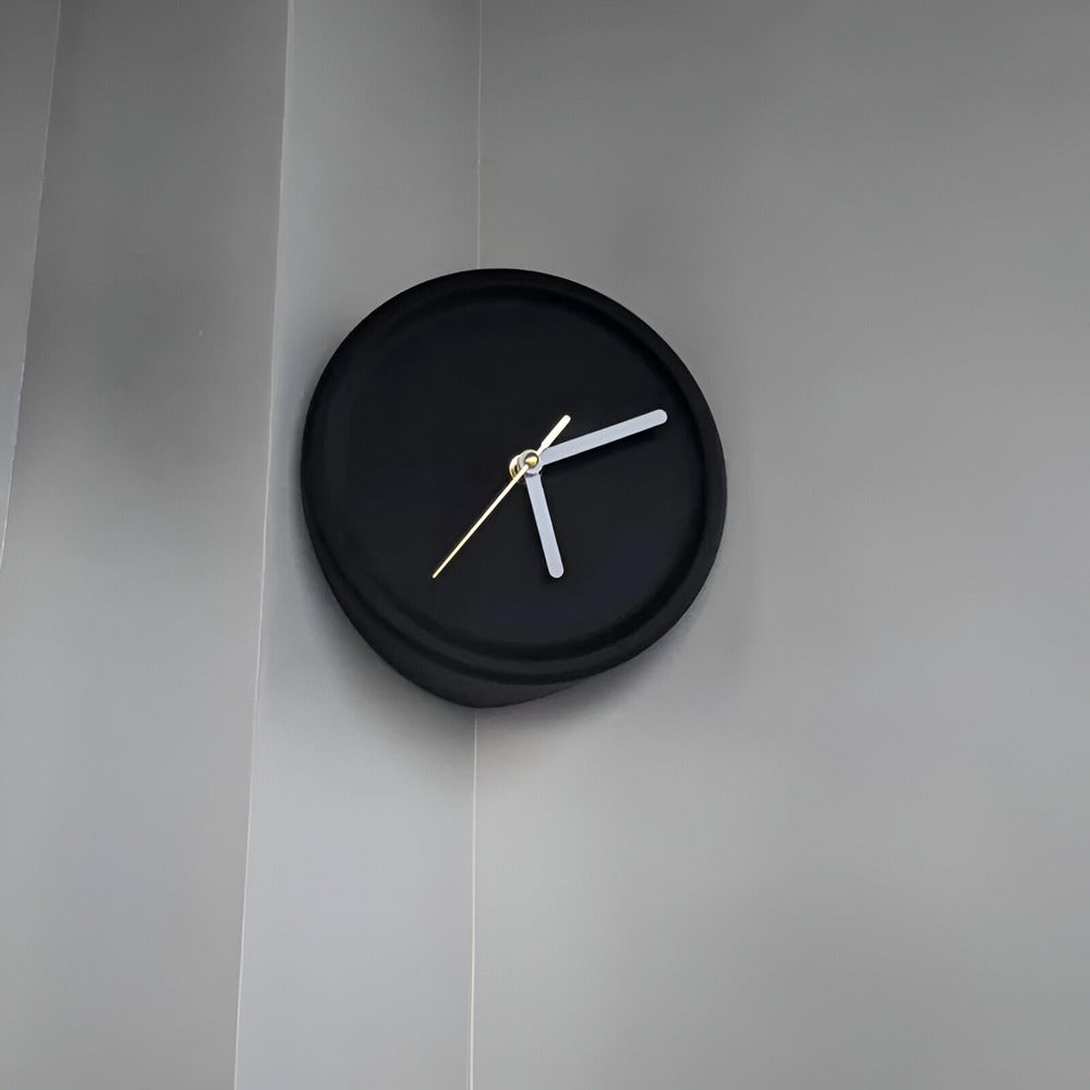 Cichy zegar ścienny narożny 3D minimalistyczny 30 cm