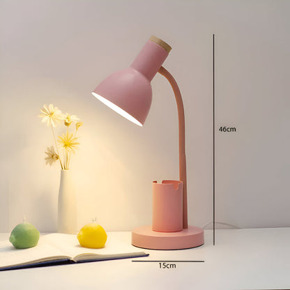 Lampa biurkowa LED z uchwytem na długopisy – nowoczesna, regulowana, 3 barwy światła