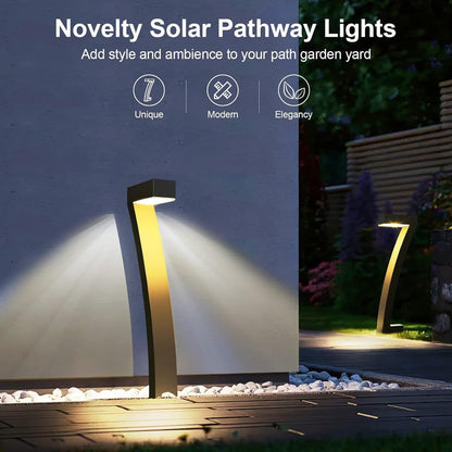 Lampy solarne ogrodowe LED do ścieżek zestaw