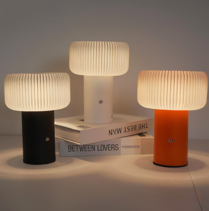 Lampa stołowa LED grzybek – dekoracyjna, kolorowe światło, styl retro