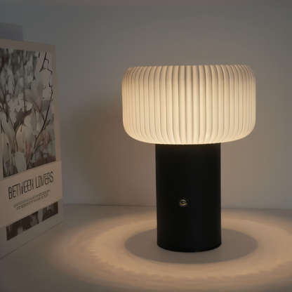 Lampa stołowa LED grzybek – dekoracyjna, kolorowe światło, styl retro