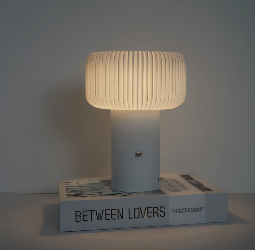 Lampa stołowa LED grzybek – dekoracyjna, kolorowe światło, styl retro