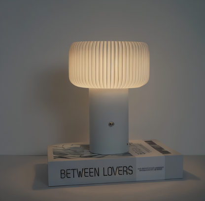 Lampa stołowa LED grzybek – dekoracyjna, kolorowe światło, styl retro