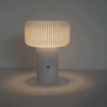 Lampa stołowa LED grzybek – dekoracyjna, kolorowe światło, styl retro