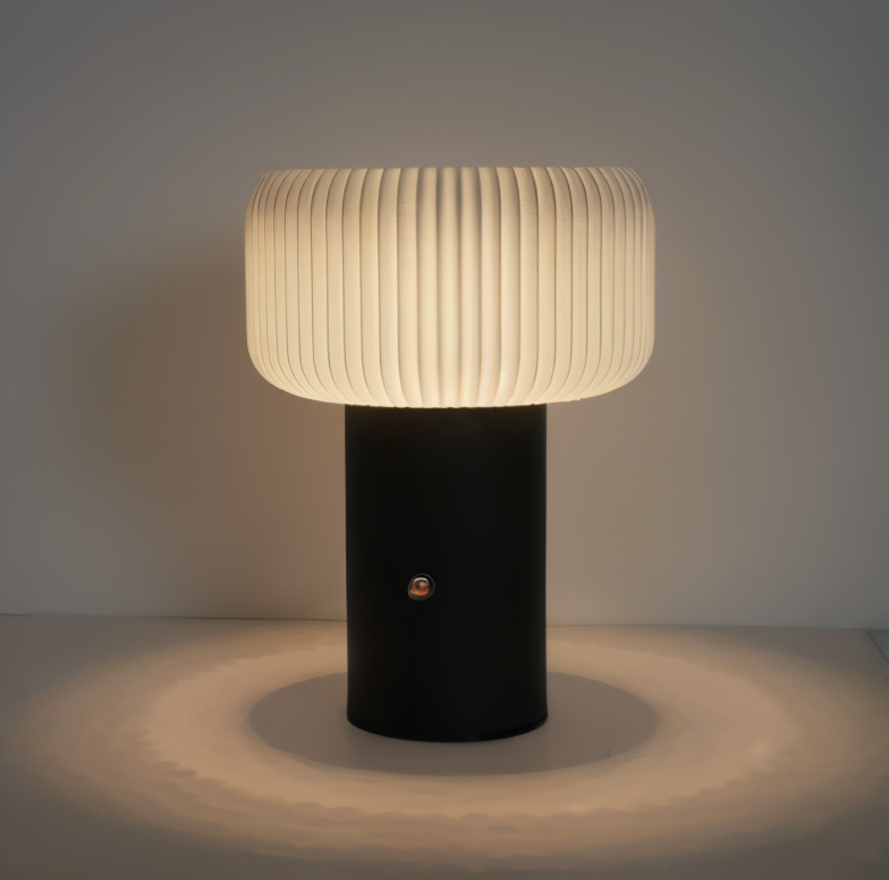 Lampa stołowa LED grzybek – dekoracyjna, kolorowe światło, styl retro