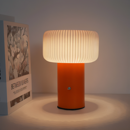 Lampa stołowa LED grzybek – dekoracyjna, kolorowe światło, styl retro