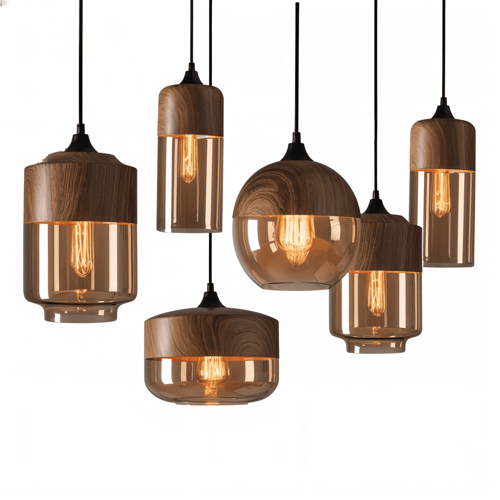 Lampa wisząca szklana retro nowoczesna regulowana