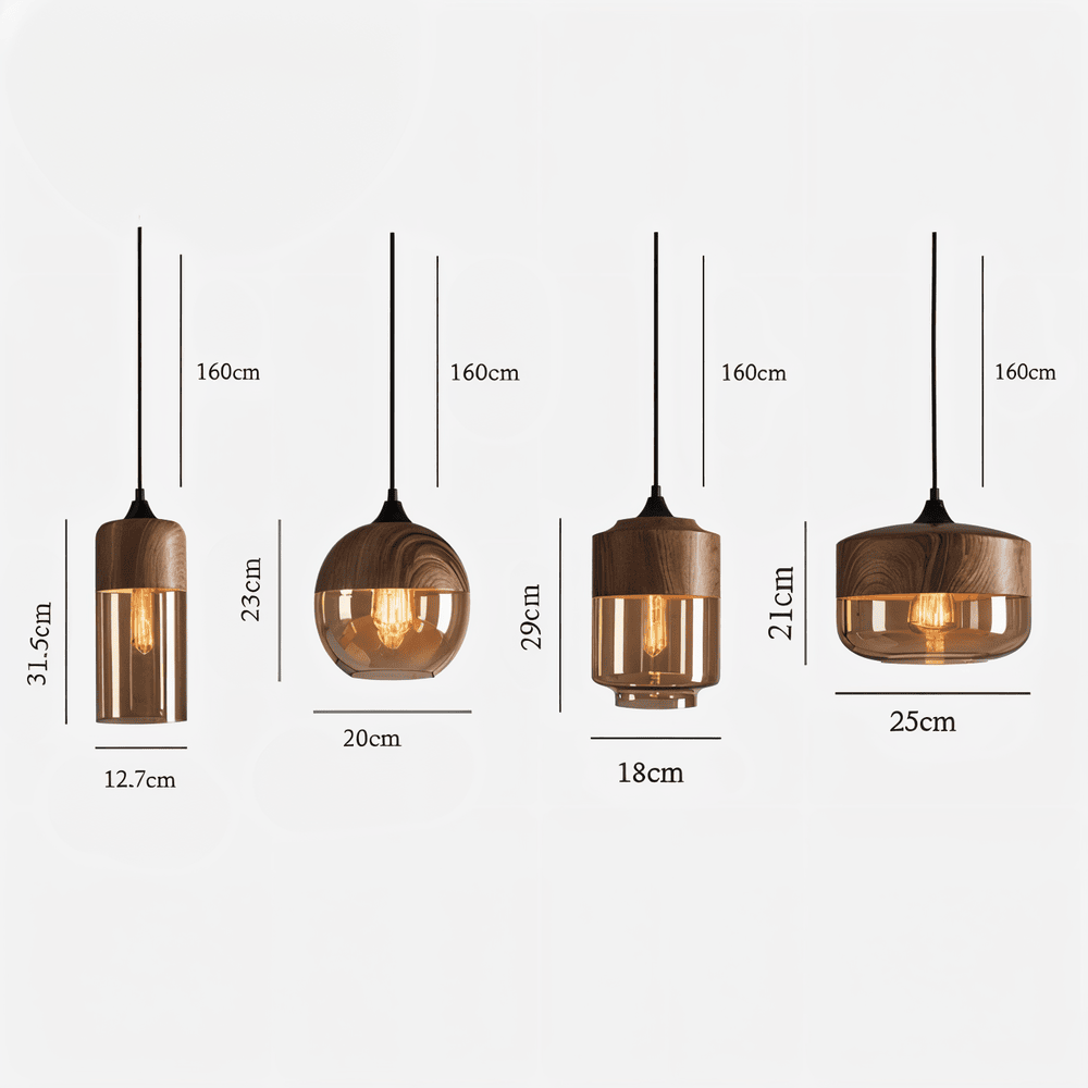 Lampa wisząca szklana retro nowoczesna regulowana