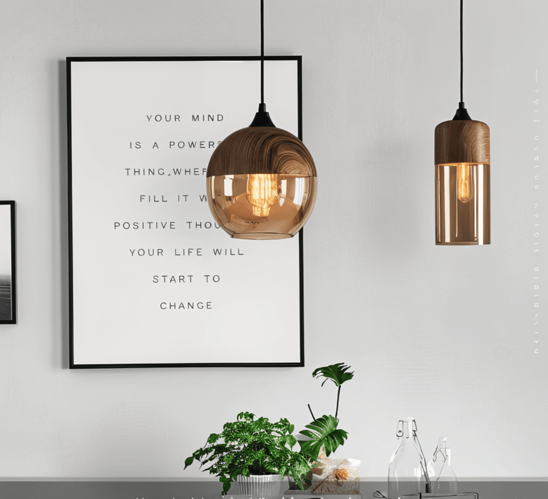 Lampa wisząca szklana retro nowoczesna regulowana