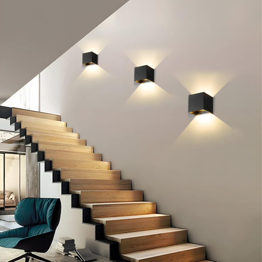 Nowoczesna lampa ścienna LED z aluminium i akrylu