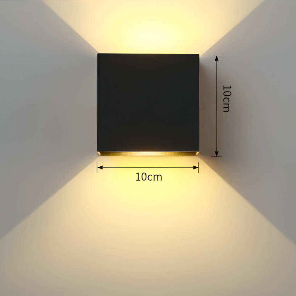 Nowoczesna lampa ścienna LED z aluminium i akrylu