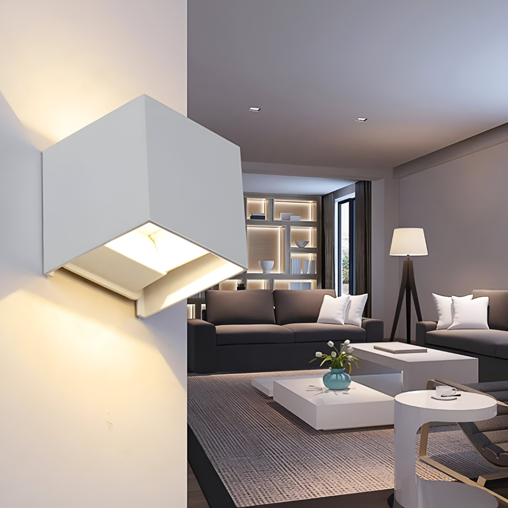 Nowoczesna lampa ścienna LED z aluminium i akrylu