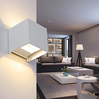 Nowoczesna lampa ścienna LED z aluminium i akrylu