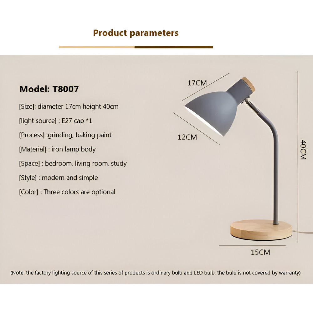 Lampa stołowa LED regulowana – skandynawski design, światło przyjazne dla oczu