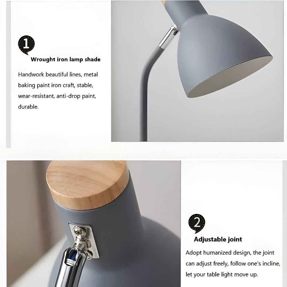 Lampa stołowa LED regulowana – skandynawski design, światło przyjazne dla oczu