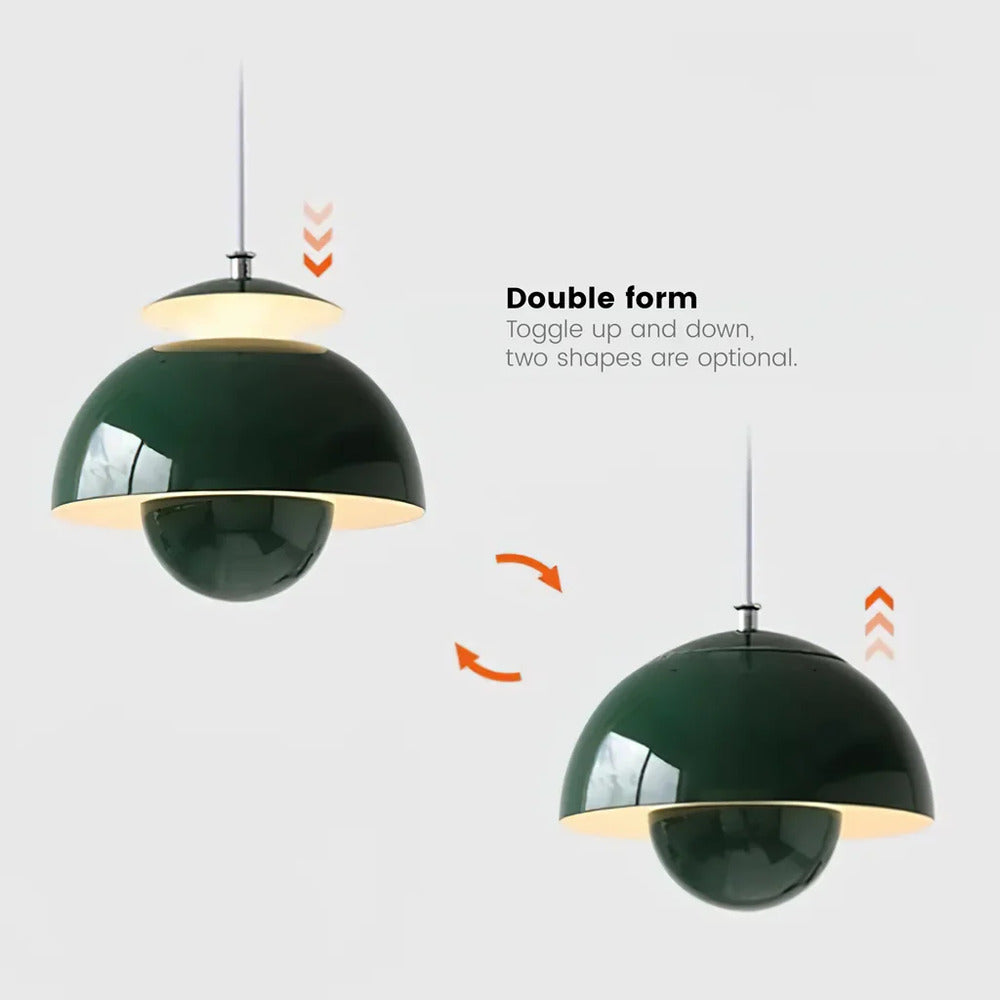 Metalowa lampa wisząca kwiat retro do kuchni i salonu