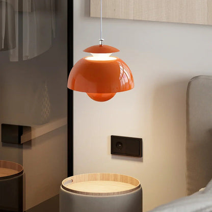Metalowa lampa wisząca kwiat retro do kuchni i salonu