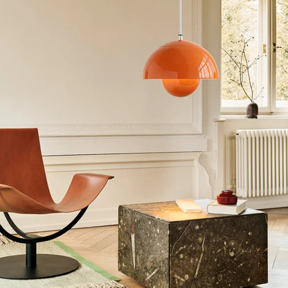 Metalowa lampa wisząca kwiat retro do kuchni i salonu