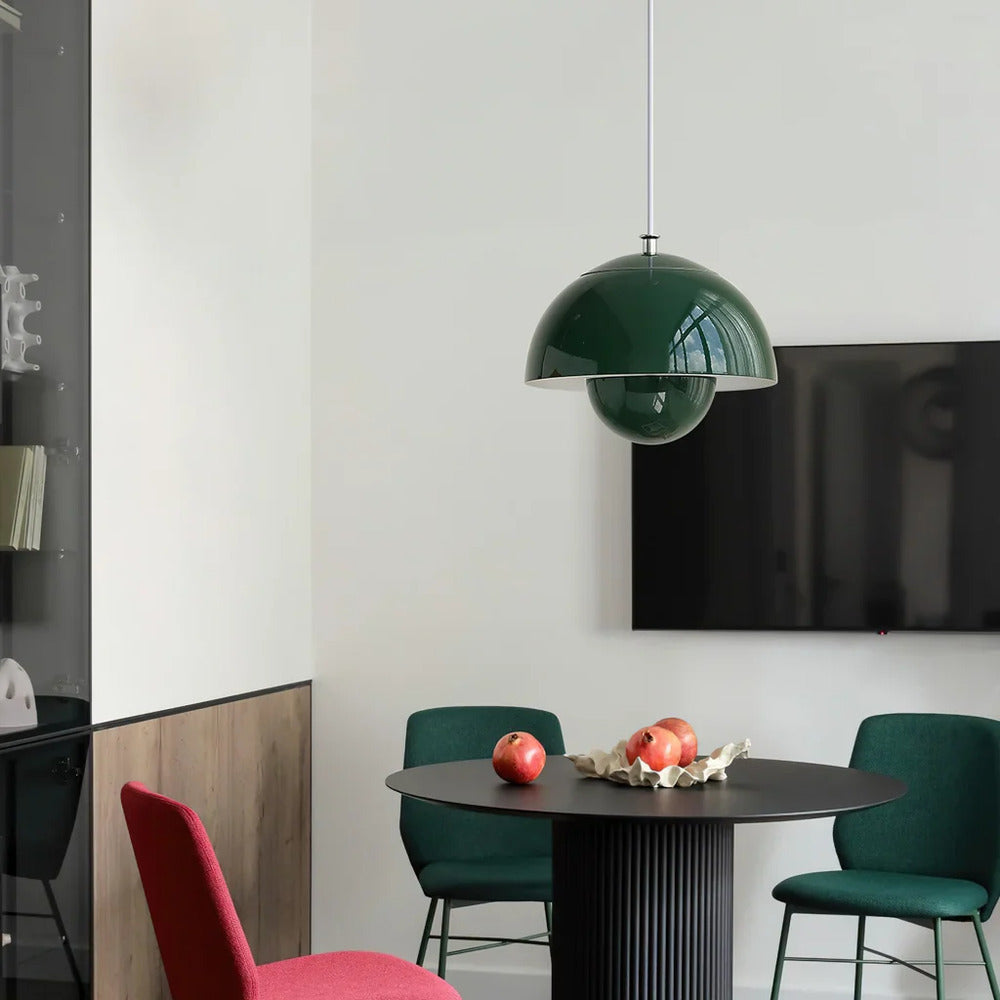 Metalowa lampa wisząca kwiat retro do kuchni i salonu