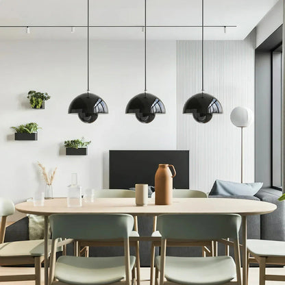 Metalowa lampa wisząca kwiat retro do kuchni i salonu