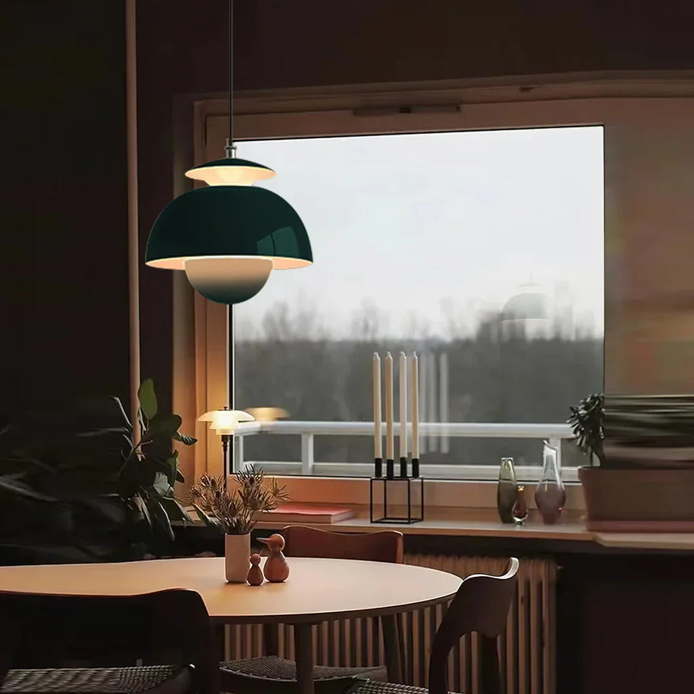 Metalowa lampa wisząca kwiat retro do kuchni i salonu